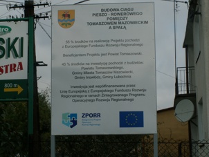 Budowa cigu pieszo  rowerowego pomidzy Tomaszowem Mazowieckim a Spa